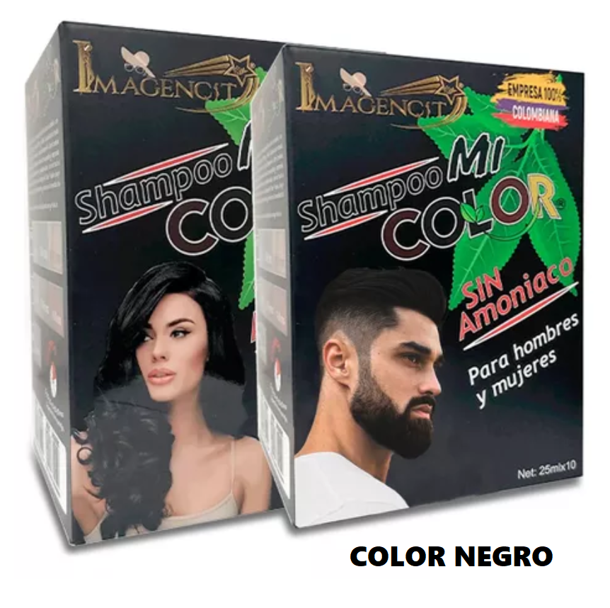 Shampoo Cubre Canas Instantáneo color negro