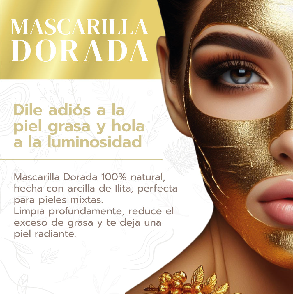 Mascarilla dorada antiarrugas con Colageno