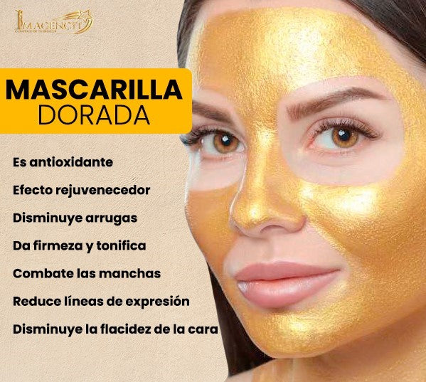 Mascarilla dorada antiarrugas con Colageno