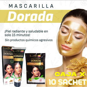 Mascarilla dorada antiarrugas con Colageno